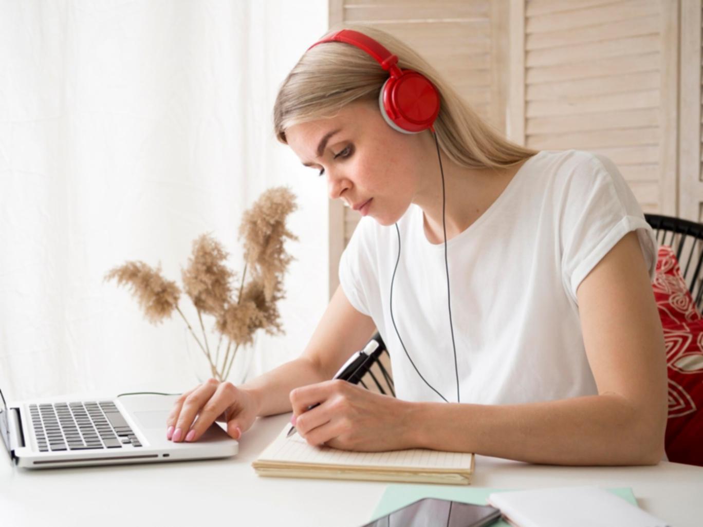 Student planning their budget with educational resources